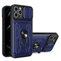 Capa iPhone Magnética com Slot de Cartão e Anel Giratório