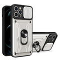 Capa iPhone Magnética com Slot de Cartão e Anel Giratório