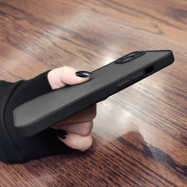 Capa iPhone Transparente Fosca com Proteção Anti-Queda