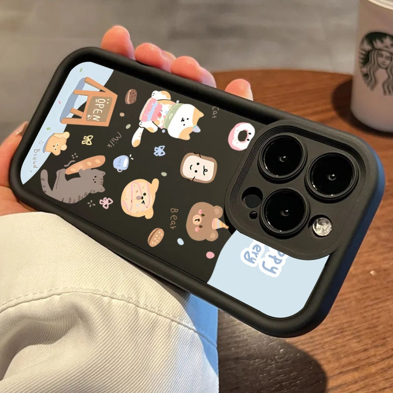 Capa iPhone com Estampa Fofa com Proteção Antichoque